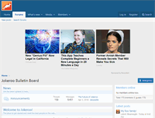 Tablet Screenshot of board.jokeroo.com